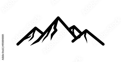 Minimalist Mountain Range Vector Illustration