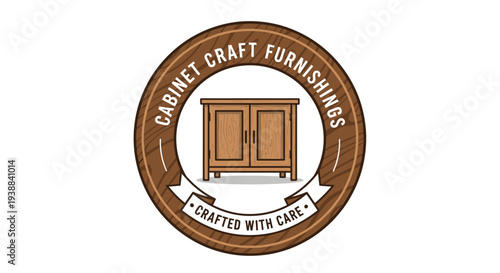 Cabinet Craft Furnishings Wooden Logo Design.