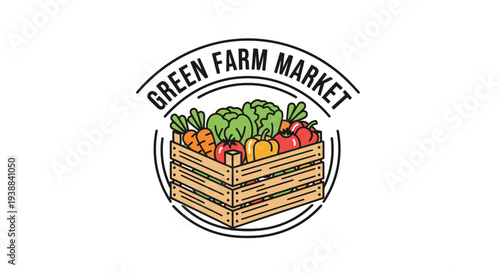 Crates of Fresh Vegetables and Fruits.