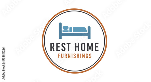 Rest Home Furnishings Logo Design Element.