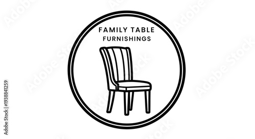 Simple Line Drawing of a Chair.