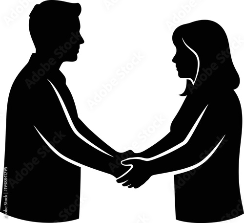 Successful partnership agreement shown by two people shaking hands