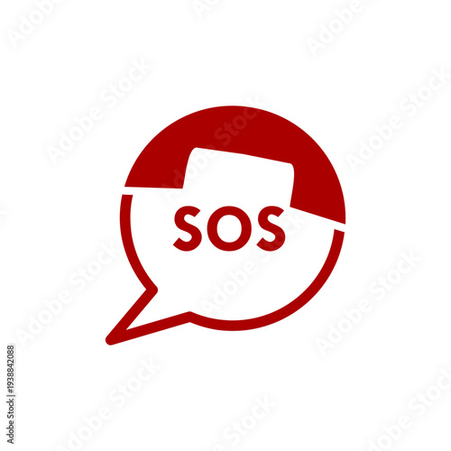 SOS icon design logo template illustration