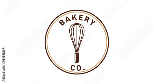 Bakery Company Logo with Whisk Design.