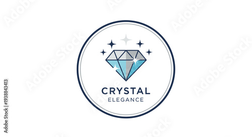 Crystal Elegance Logo Design with Diamond.