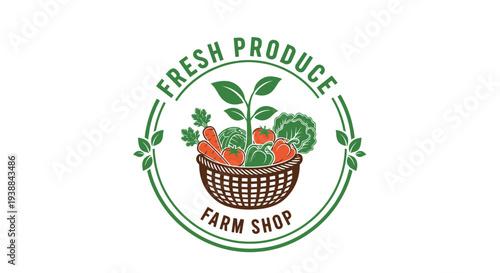 Fresh Produce Farm Shop Circular Logo.