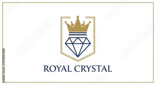 Royal Crystal Diamond Logo Design Element.