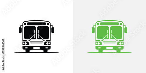 Black and green bus vehicle transportation