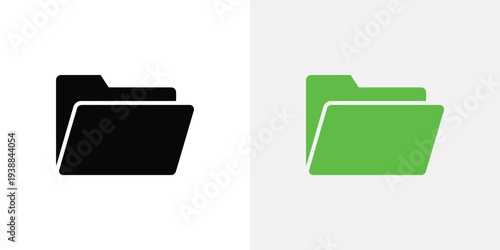 Black and green file folder white