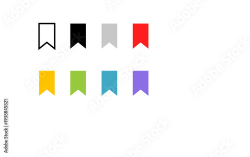 Free Download Colorful ribbon bookmark flags set isolated for labels markers tags navigation and decorative design elements. - GFXLoad