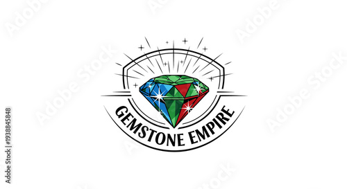 Gemstone Empire Logo with Globe Jewel.