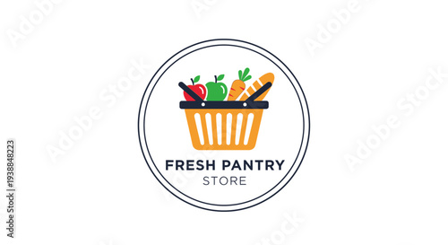 Fresh Pantry Store Logo Design Concept.