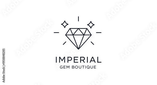 Luxury Diamond Jewelry Logo Design Element.