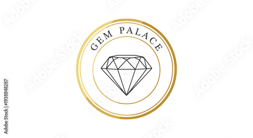 Luxury Gem Palace Diamond Logo Design.