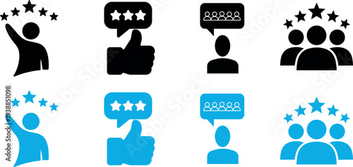 Customer review and rating icons