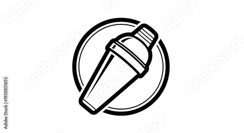 Cocktail Shaker Icon Illustration Design Element.
