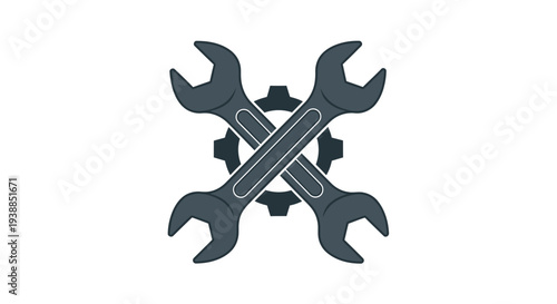 Crossed Wrenches Icon Symbol Maintenance Tool.