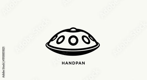 Handpan Musical Instrument Illustration Design.