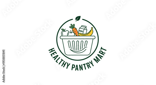 Healthy Pantry Mart Logo with Basket.