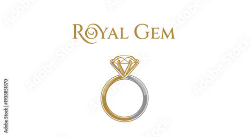 Luxury Diamond Ring with Gold and Silver.