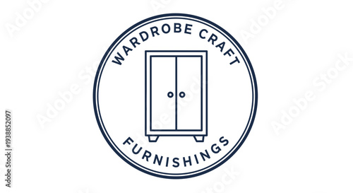 Wardrobe Craft Furnishings Logo Design Illustration.