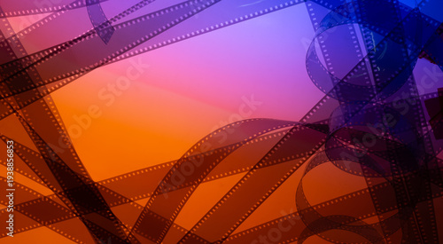 colorful abstract background with film strip