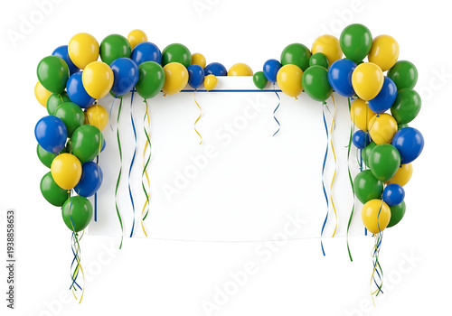 Blue Yellow Green Balloons ...
