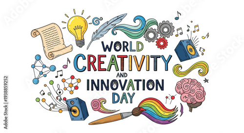Creative Symbols for World Creativity Day.