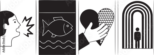 Silhouette of a military rocket launcher truck ready for action on a transparent background