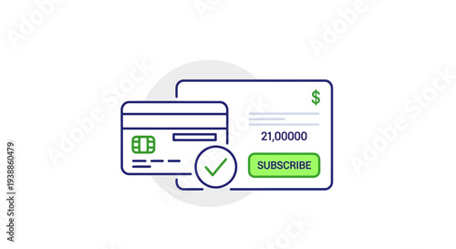 Digital subscription payment and credit card verification