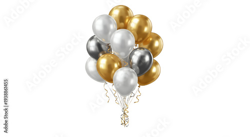 Golden Silver White Balloon...