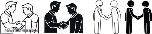 Business people shaking hands in black and white