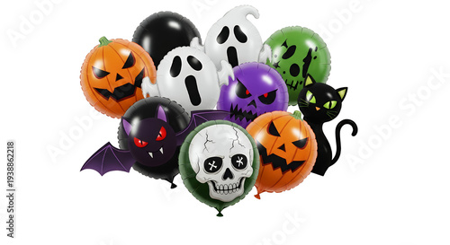 Halloween Balloons Ghost Pu...