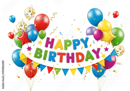 Happy Birthday Balloons Con...