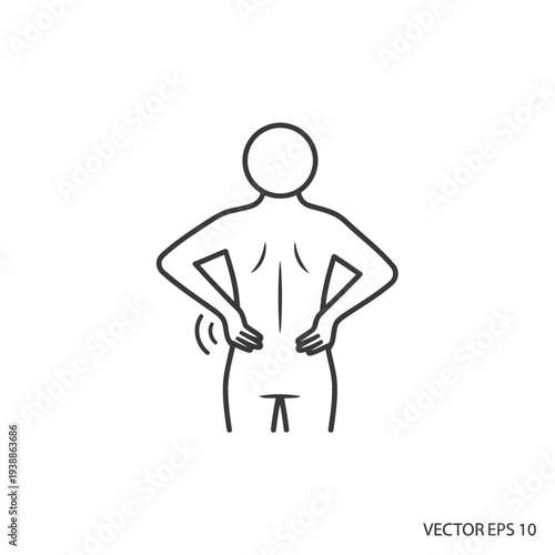 Man Holding Lower Back Pain Illustration
