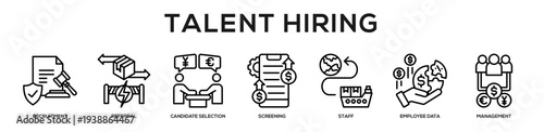 Talent Hiring web banner icon illustration concept