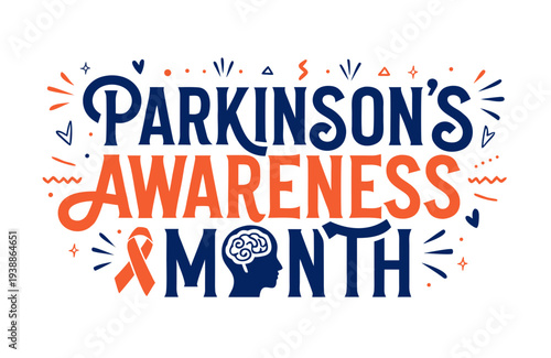Neurological Disorder Awareness Vector Illustration, Parkinson’s Awareness Month Design