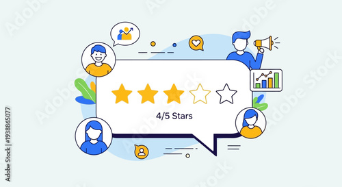 Customer Review Rating Four Out Of Five Stars.