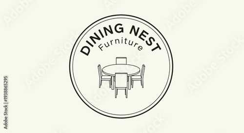Dining Nest Furniture Logo Design Element.