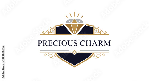 Luxury Precious Charm Logo Design Element.