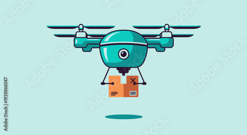 Drone Delivering Package with Precision and Care.