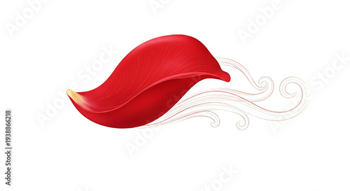 Red Rose Petal Floating Iso...