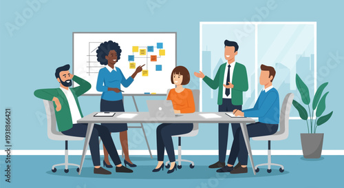 Group of Business Professionals in Meeting.