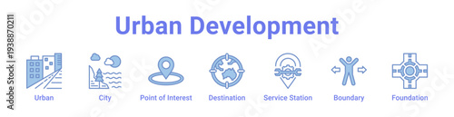 -Urban Development Icon Banner and Collection