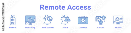 -Remote Access Icon Banner and Collection