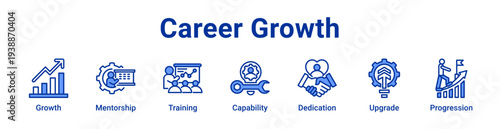 -Career Growth Icon Banner and Collection