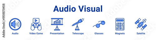 -Audio Visual Icon Banner and Collection