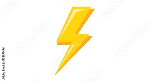 Free Download Yellow Lightning Bolt Icon on White. - GFXLoad