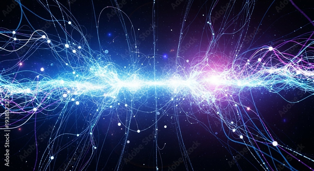 Fototapeta premium Dynamic Abstract Quantum Energy Field Background for Science and High-Tech Concepts