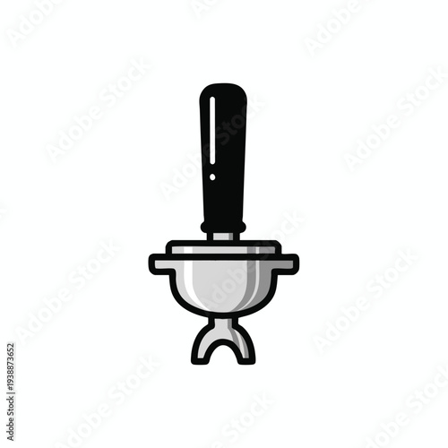 Simple kitchen potato masher illustration